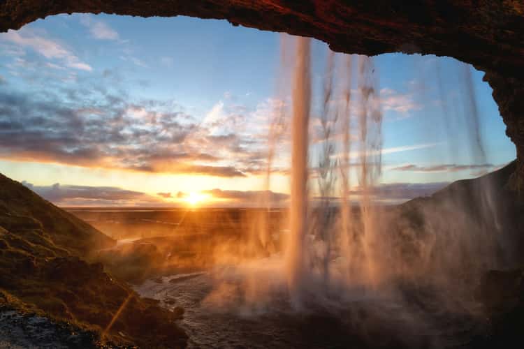 Behind the Seljalandsfoss